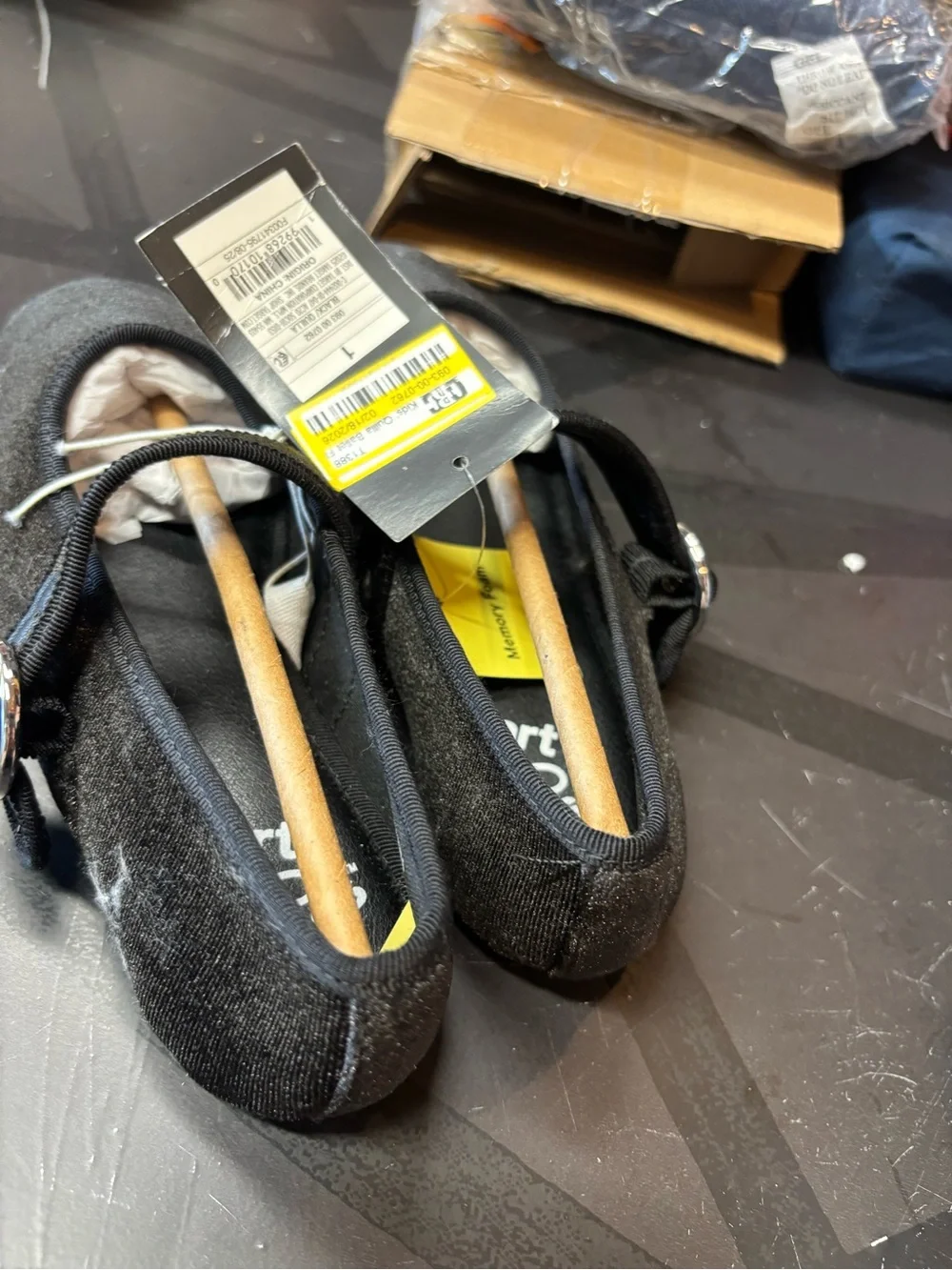 art class Black Velvet Mary Jane Dress Shoe with Silver Buckle b185